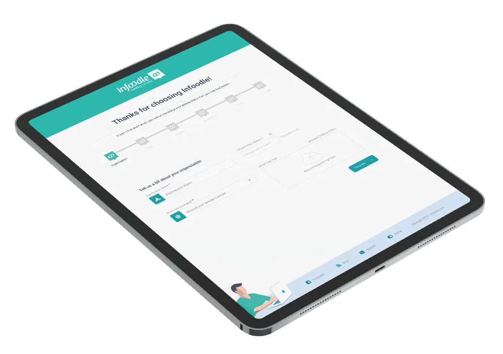 Infoodle - Onboarding UX Case Study - Ipad